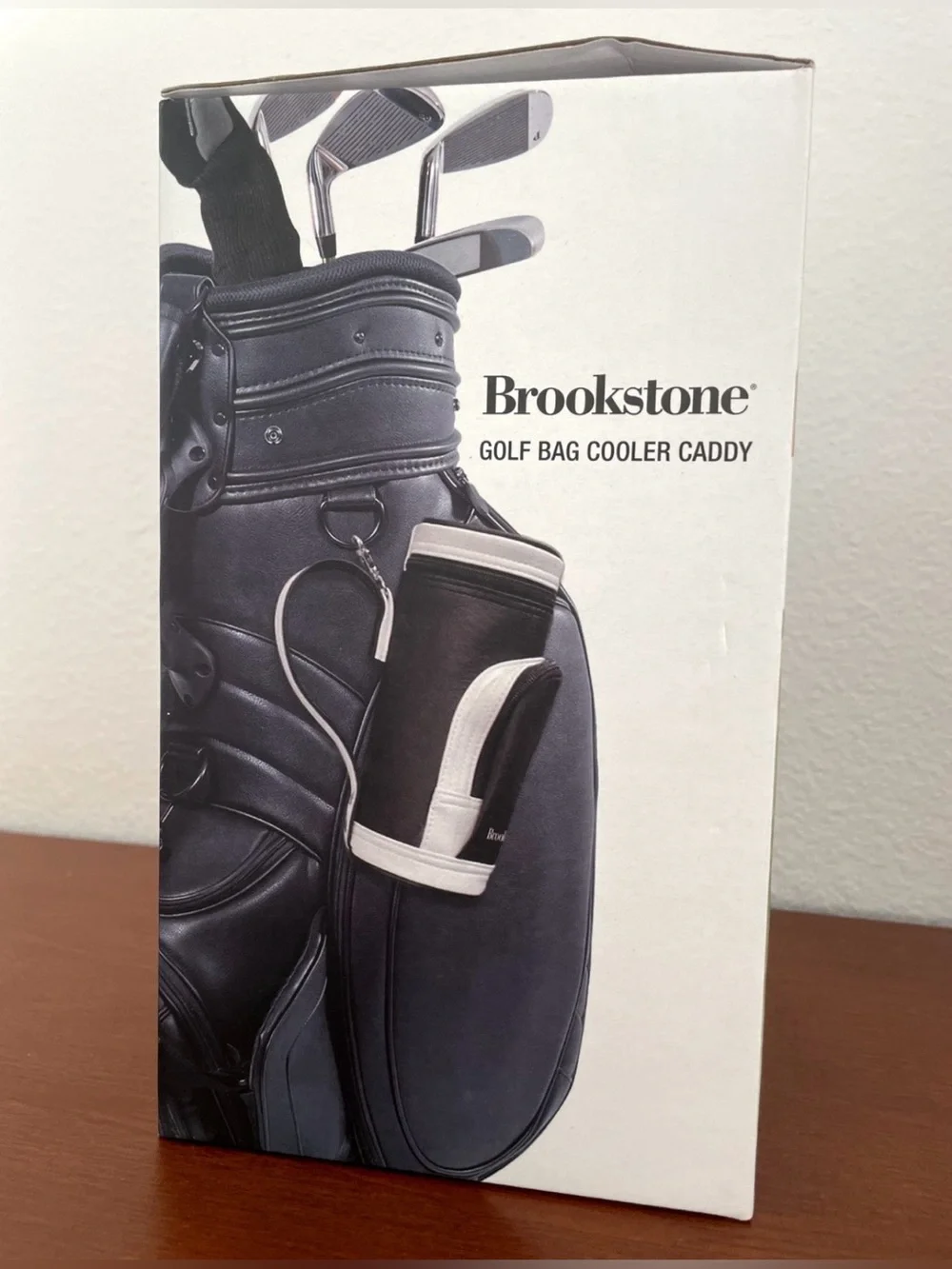 Brookstone Black and White Mini Golf Bag Cooler Caddy New